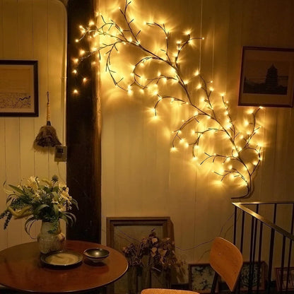 Beautiful LED Vine Branch Wall Light - 2 meters Long, 144 LED Lights - Suitable for Indoor and Outdoor Use - 8 Lighting Modes - Flexible and Decorative - Brown - Image 8