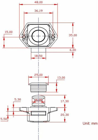 Push button for camper van - Locking button for shutter door - for camping RV, motorcycle, caravan, 5 pieces (nickel) - Image 2