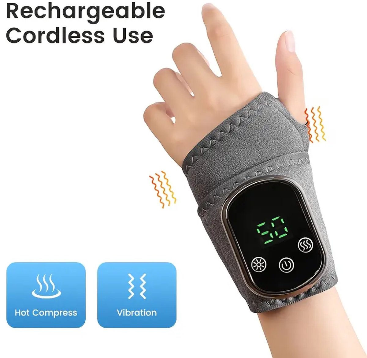 Massage devices - Hand massager - Wrist massager - Vibration massage - Massage and relaxation - USB rechargeable - Image 5