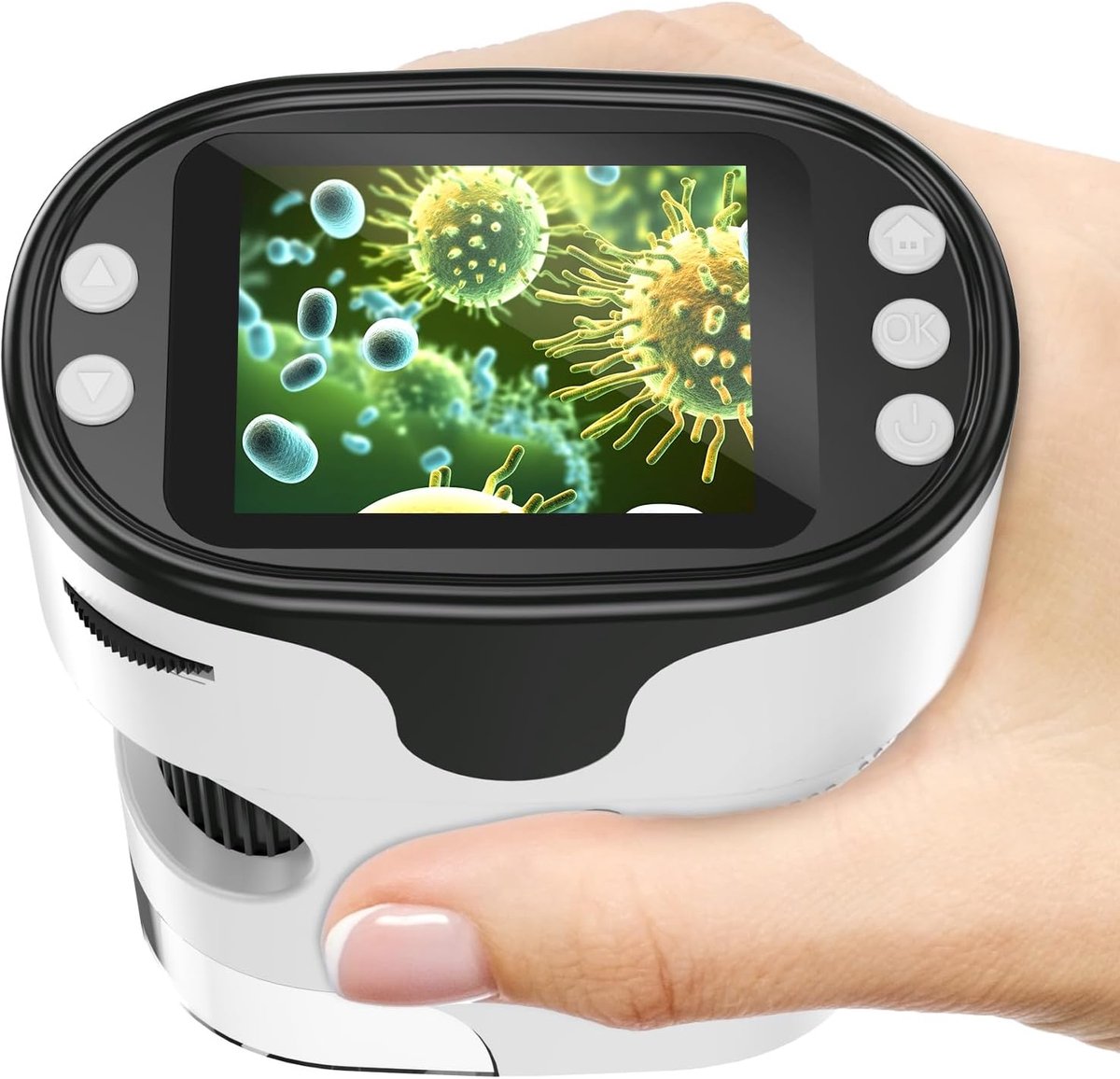 Children's Microscope - 1000X Portable Digital Microscope - 0-inch Screen - Rechargeable - With Slide Set - Mini Pocket Telescope, Educational Gift for Children Ages 4-12 - Image 6