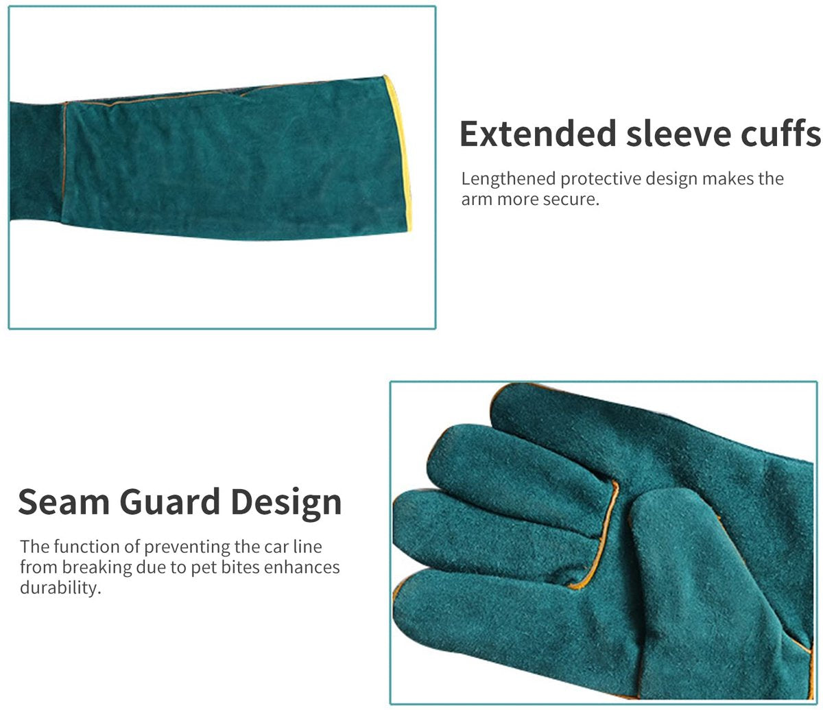 Anti-bite safety gloves - Pet gloves - Anti-bite gloves - Safety gloves - Pet protective gloves - Welding gloves - Anti-bite - Suitable for dogs, cats and pipes - Size L - 60 cm - Image 2