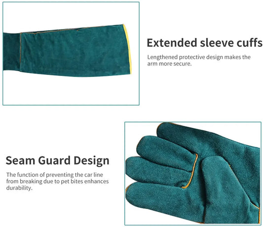 Anti-bite safety gloves - Pet gloves - Anti-bite gloves - Safety gloves - Pet protective gloves - Welding gloves - Anti-bite - Suitable for dogs, cats and pipes - Size L - 60 cm - Image 2