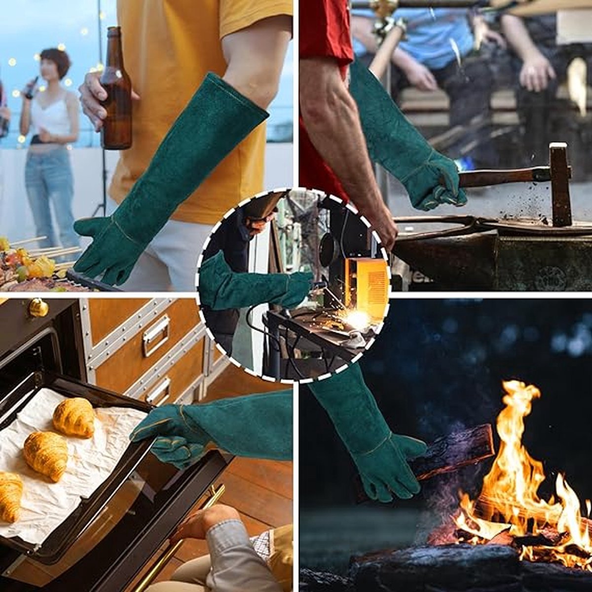 Anti-bite safety gloves - Pet gloves - Anti-bite gloves - Safety gloves - Pet protective gloves - Welding gloves - Anti-bite - Suitable for dogs, cats and pipes - Size L - 60 cm - Image 5