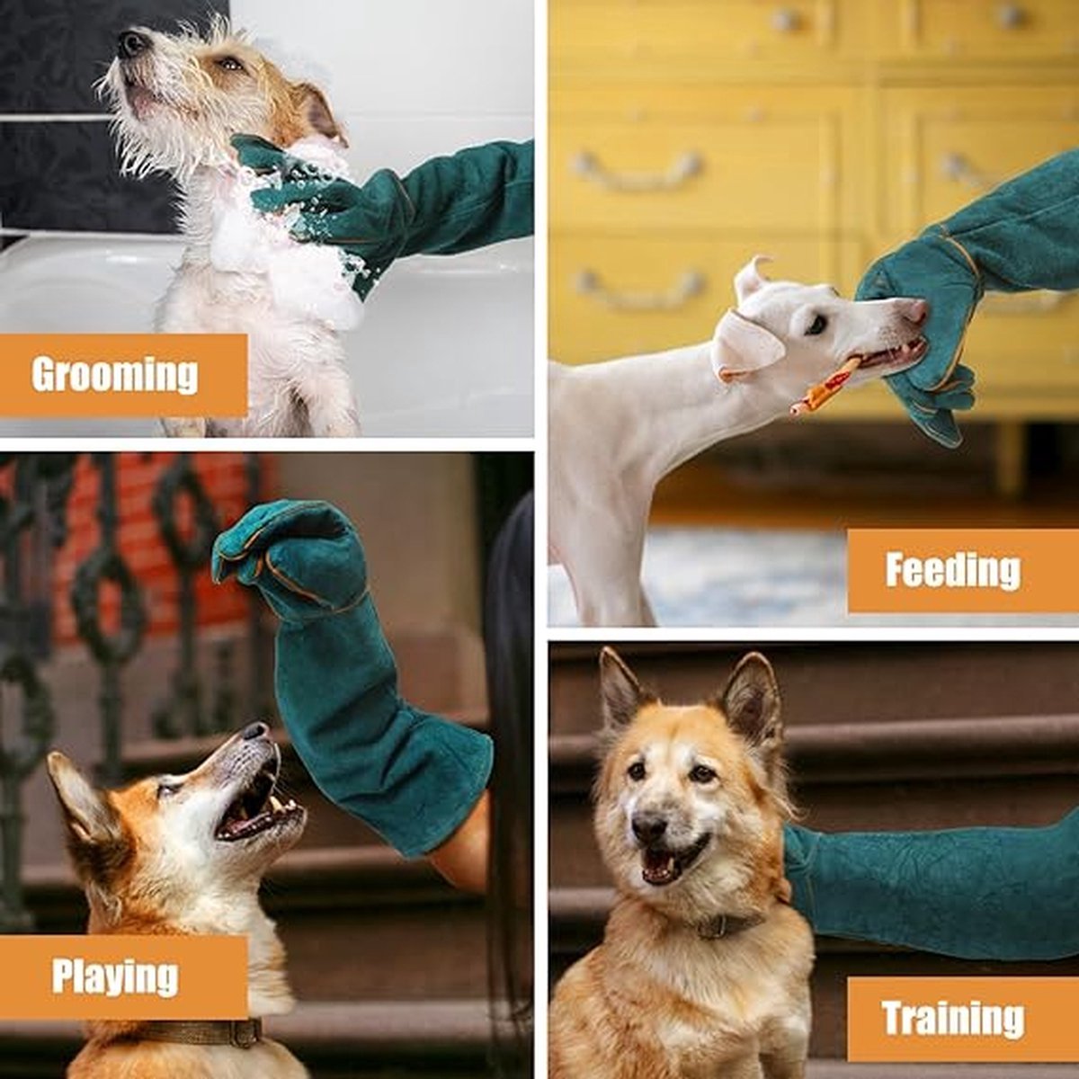Anti-bite safety gloves - Pet gloves - Anti-bite gloves - Safety gloves - Pet protective gloves - Welding gloves - Anti-bite - Suitable for dogs, cats and pipes - Size L - 60 cm - Image 6