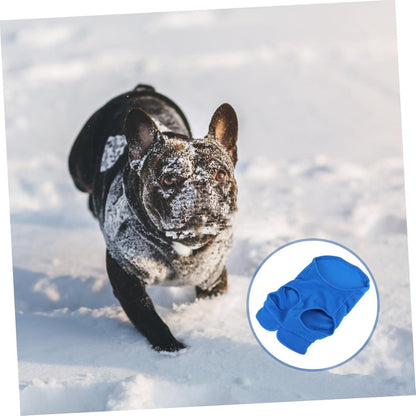 Dog coat - Fleece dog vest - Winter dog coat - Warm dog coat - Fleece dog sweater - Leash with O-ring - Perfect for small and medium dogs - Blue - Size S - Image 4