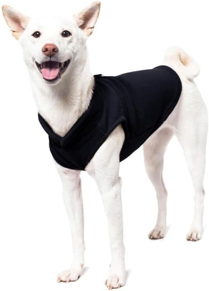 Dog Coat - Fleece Vest - Dog Sweater - Warm Winter Coat - Pull-On Fleece Coat - Leash with Ring - Perfect for Small and Medium Dogs - Black - Size XL - Image 5