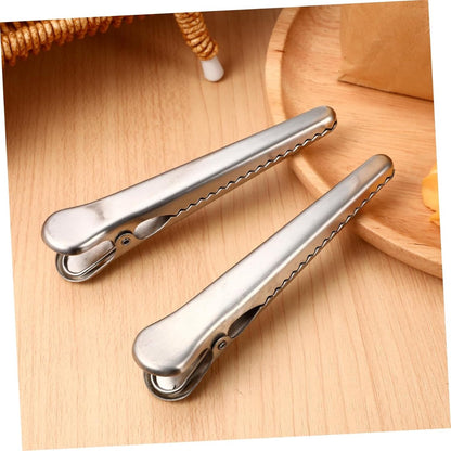 Set of 12 stainless steel bag closure clips - Reusable closure clips for bags, food, coffee, bread - Freshness clip for packaging - Bag closure - Closure clip - Food bag - Airtight closure clip - Image 3
