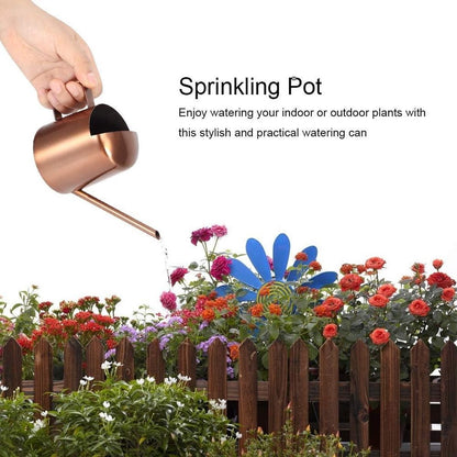 Small 300ml stainless steel watering can with long spout - ideal for flowers and household use - Image 3