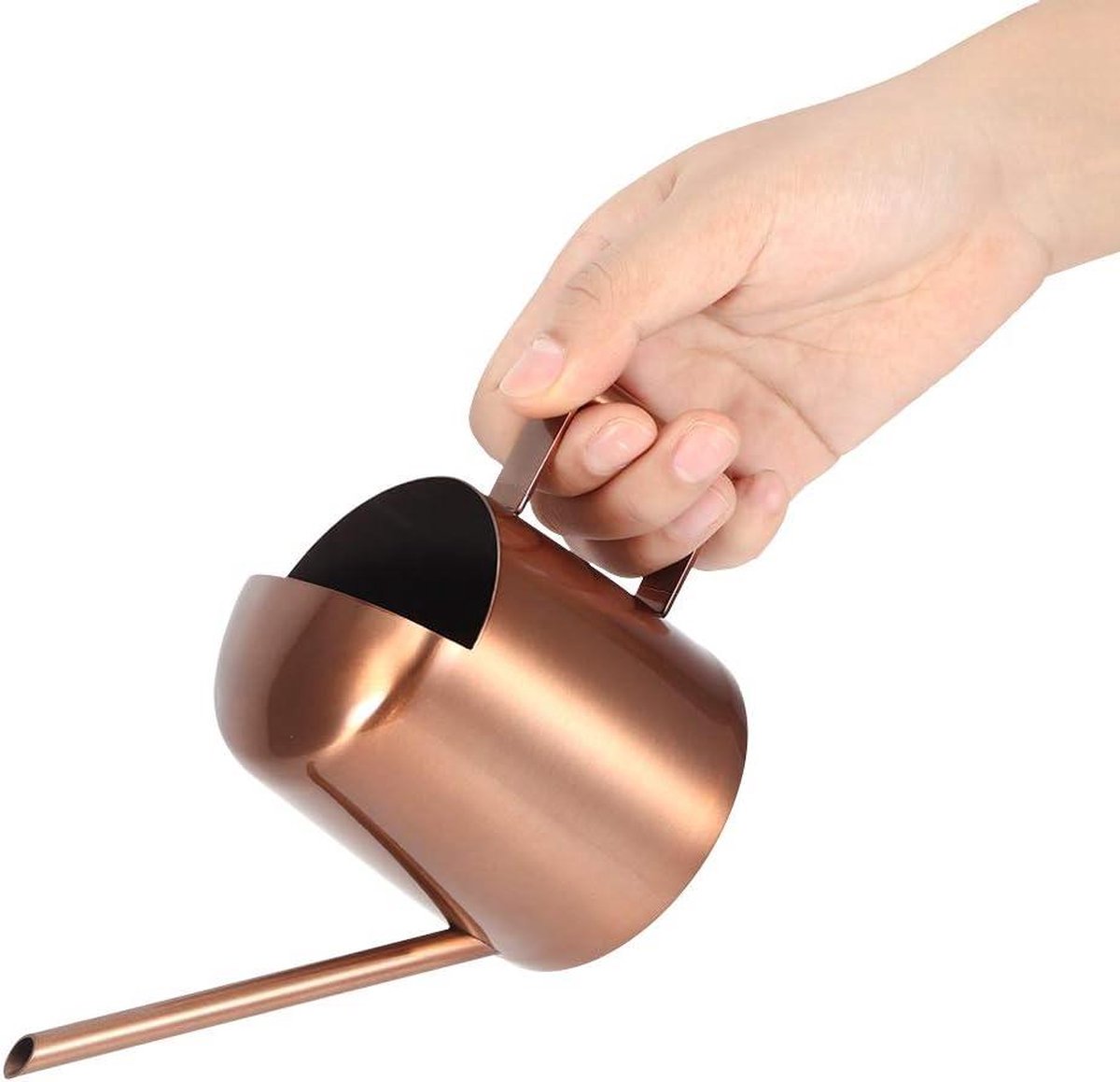 Small 300ml stainless steel watering can with long spout - ideal for flowers and household use - Image 5