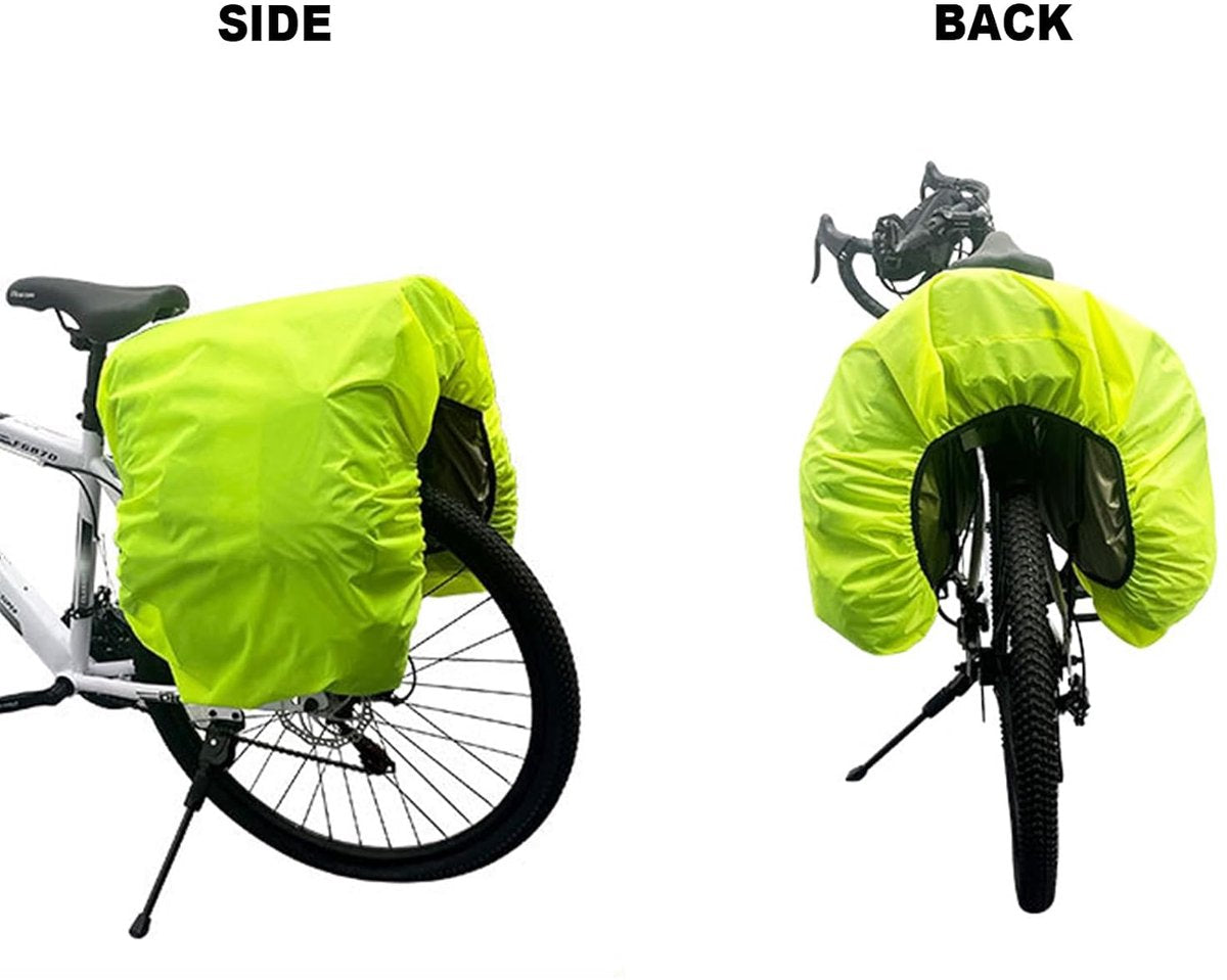 Bicycle cover - 126 x 66 cm - Rain cover for bicycle panniers - Glow clear - Rear bag cover - Waterproof bicycle basket cover for bicycles - Mountain bikes - Image 4