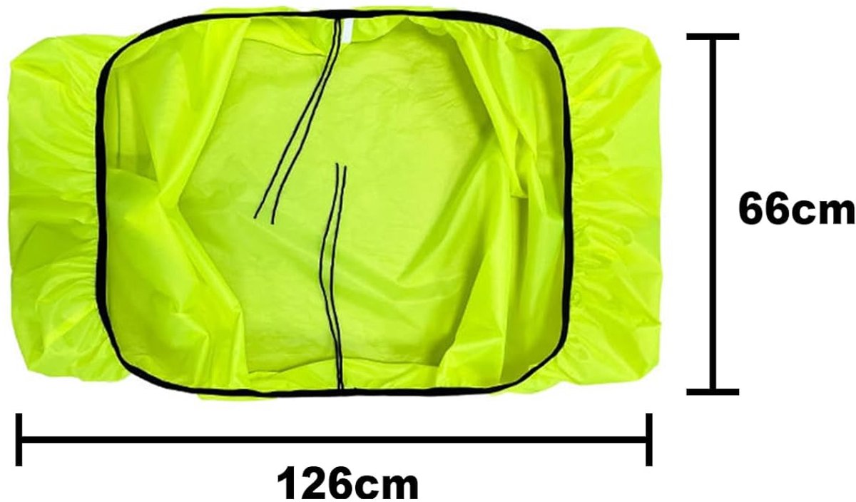 Bicycle cover - 126 x 66 cm - Rain cover for bicycle panniers - Glow clear - Rear bag cover - Waterproof bicycle basket cover for bicycles - Mountain bikes - Image 5