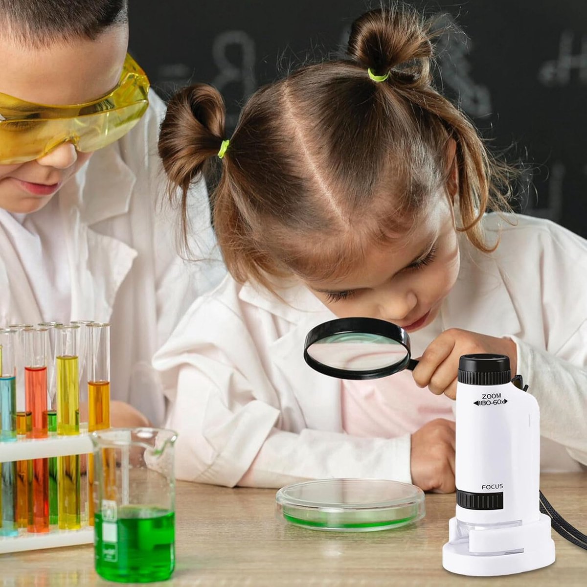 Microscope - Children's Microscope - Portable Pocket Microscope - Mini 60X-180X - Kids Exploration Kit - for Students, Science and Play - Image 5