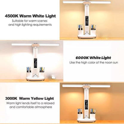 LED Desk Lamp - Table Lamp - Daylight Lamp - Dimmable - USB Rechargeable Touch Desk Lamp - Reading Lamp with Eye Protection in 3 Colors - 3-in-1 LCD Screen - Image 3