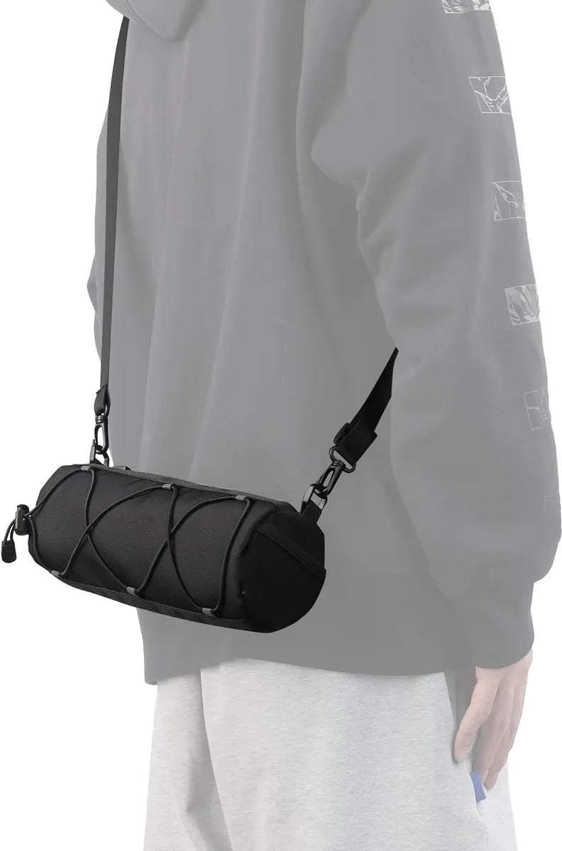 Bicycle handlebar bag - mountain bike bag for road bikes - black commuter shoulder bag - Image 4