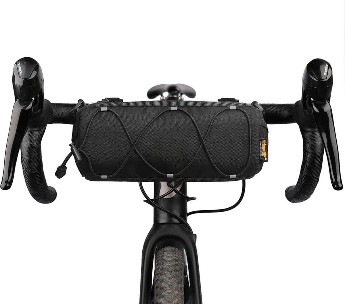 Bicycle handlebar bag - mountain bike bag for road bikes - black commuter shoulder bag - Image 8