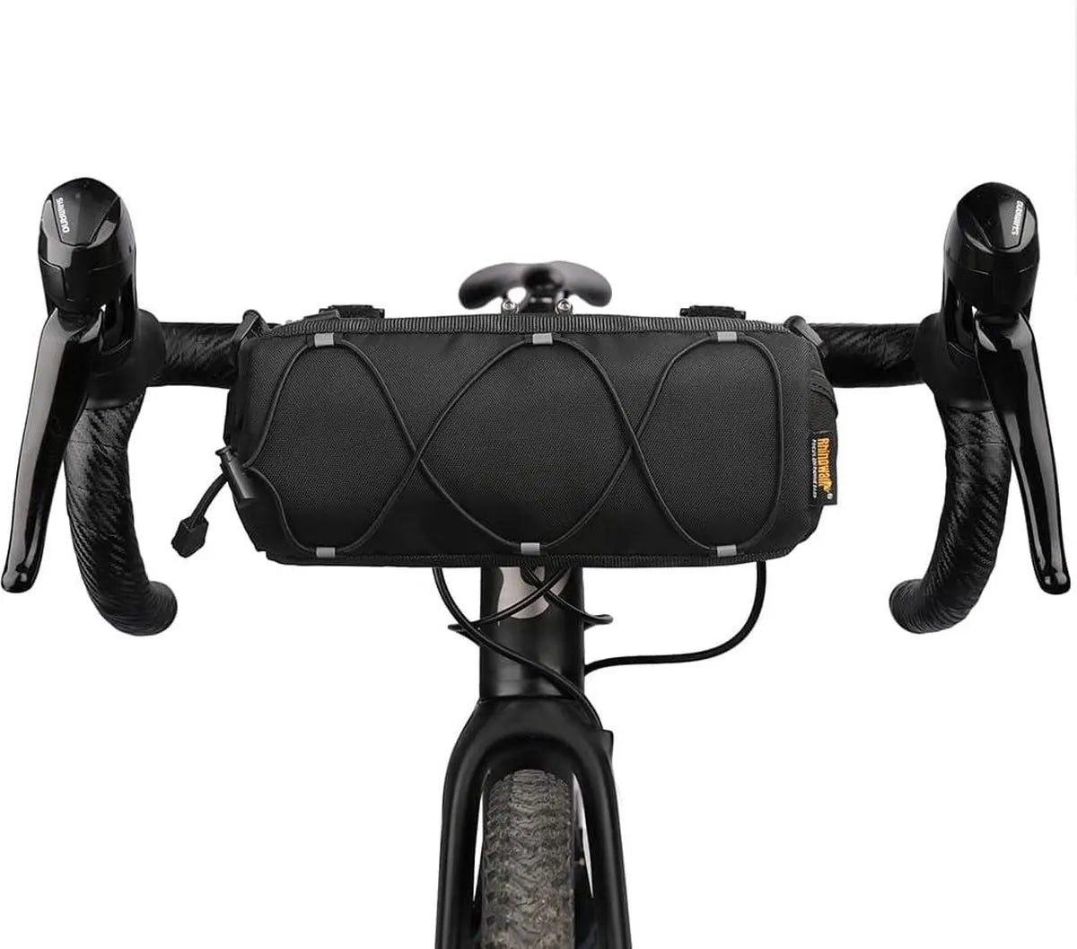 Bicycle handlebar bag - mountain bike bag for road bikes - black commuter shoulder bag - Image 8