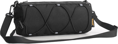 Bicycle handlebar bag - mountain bike bag for road bikes - black commuter shoulder bag - Image 9