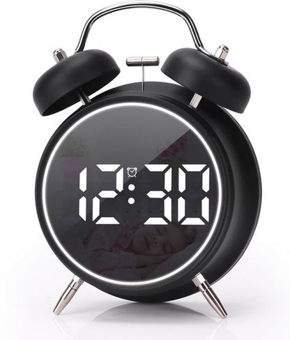 Digital clock - Digital clock - LED display - Bedroom - Clock - Energy efficient - Black