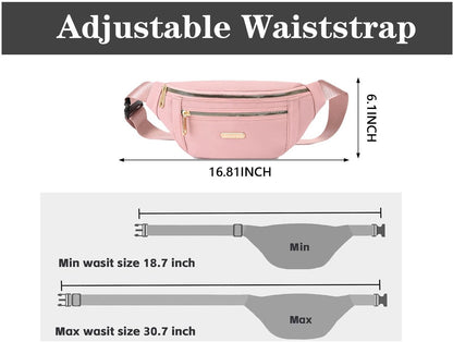 Fanny pack - Travel wallet - Money belt - Fanny pack - Men's and women's fanny pack - Travel - Outdoors - Walking - Sports - Phone bag - Pink - Fashion Favorite - Image 2