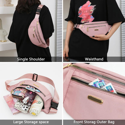Fanny pack - Travel wallet - Money belt - Fanny pack - Men's and women's fanny pack - Travel - Outdoors - Walking - Sports - Phone bag - Pink - Fashion Favorite - Image 6