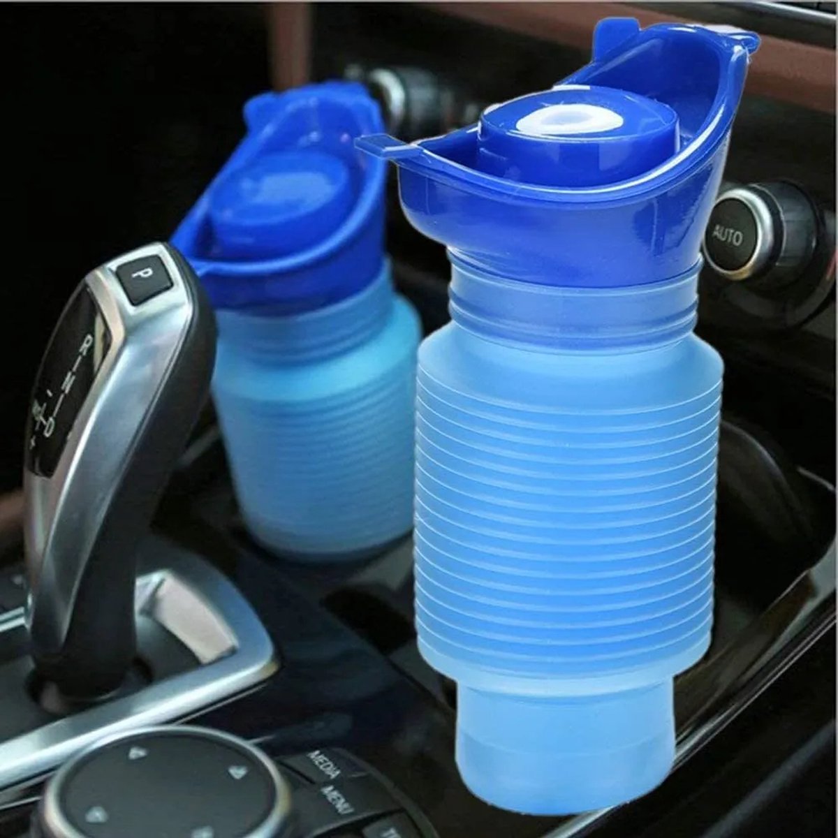 Compact, foldable travel urinal - blue - 750ml - Image 2