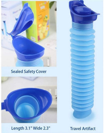 Compact, foldable travel urinal - blue - 750ml - Image 3