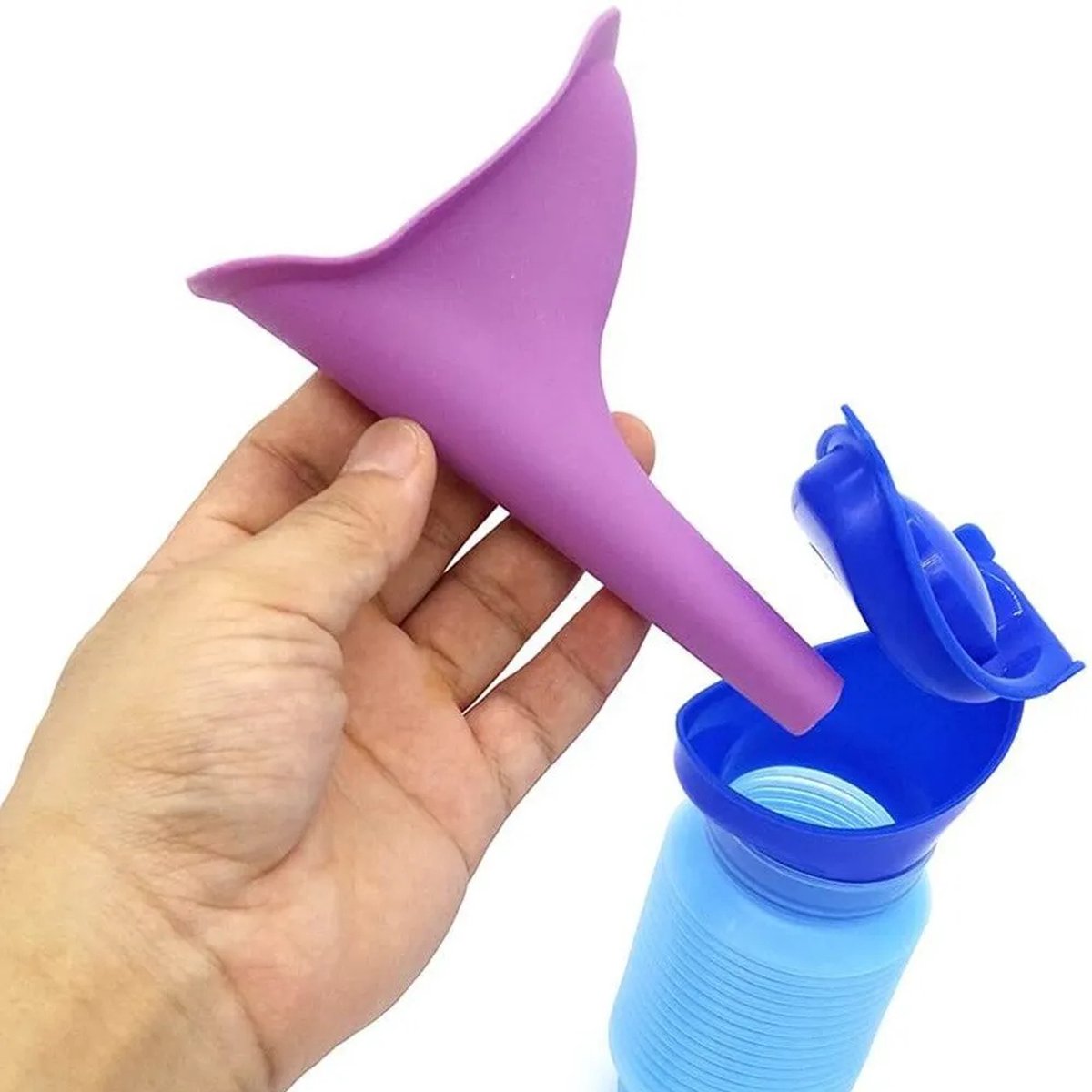 Compact, foldable travel urinal - blue - 750ml - Image 4