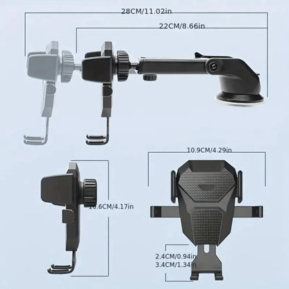 Universal Car Phone Holder with Suction Cup - Car, Office, - Smartphone Car Phone Holder - Image 2