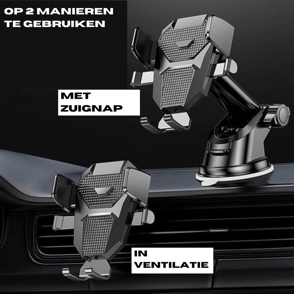 Universal Car Phone Holder with Suction Cup - Car, Office, - Smartphone Car Phone Holder - Image 3