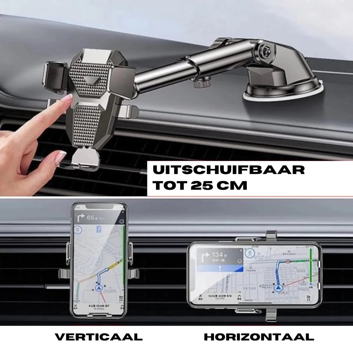 Universal Car Phone Holder with Suction Cup - Car, Office, - Smartphone Car Phone Holder - Image 7