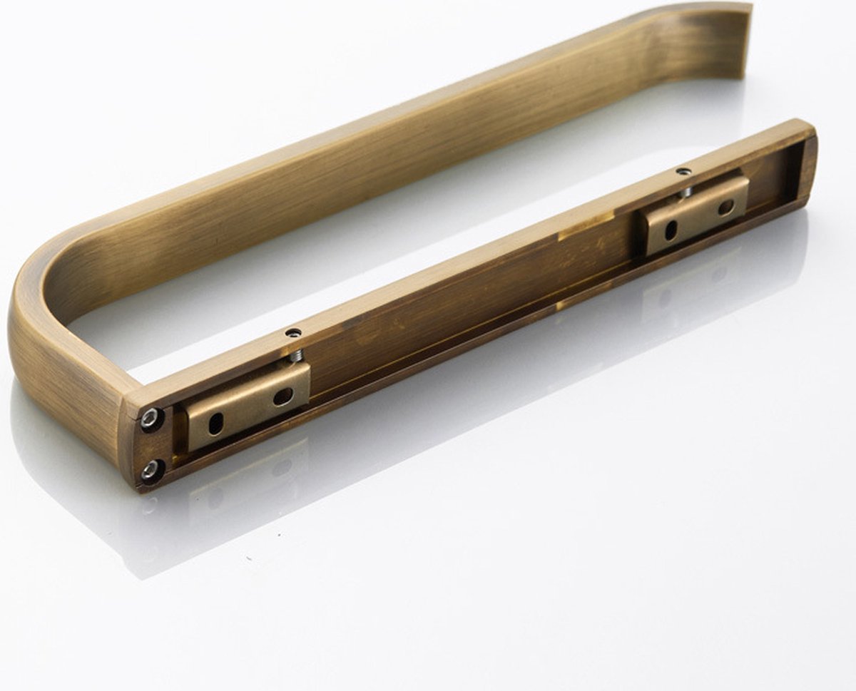 Brushed brass wall-mounted towel rail, 1 piece, for bathroom, 29 cm, bathroom accessory - Image 3