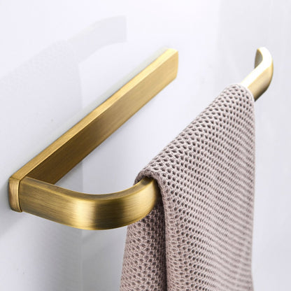 Brushed brass wall-mounted towel rail, 1 piece, for bathroom, 29 cm, bathroom accessory - Image 5