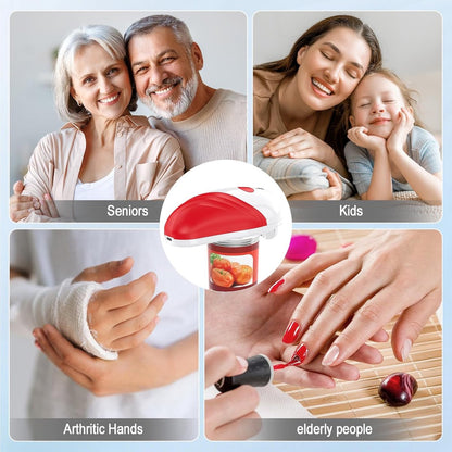 Automatic electric can opener with touch control for all can sizes (red) - Image 4