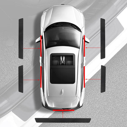 Car Door Sill Moldings - Set of 5, Universal Entry Moldings for SUVs, Anti-Scratch Stickers with Film - Image 2
