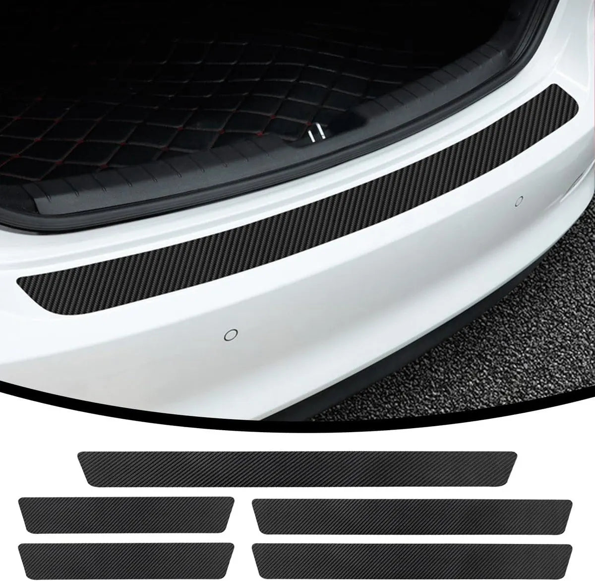 Car Door Sill Moldings - Set of 5, Universal Entry Moldings for SUVs, Anti-Scratch Stickers with Film - Image 4
