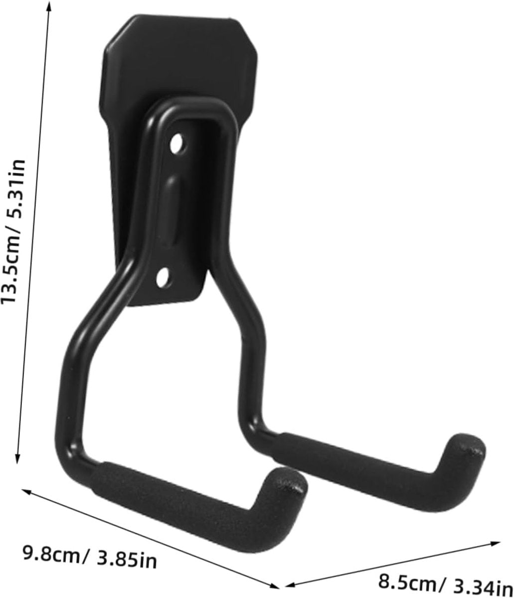 Support - Heavy-duty metal wall hook - Black mounting hooks for bicycles, ladders, and bulky items. Durable and easy to install for home and workshop storage. - Image 2