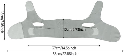 Reusable face sleep mask - V-shaped chin strap - Firming and tightening band for double kin - Sleep mask - Light green - Image 3