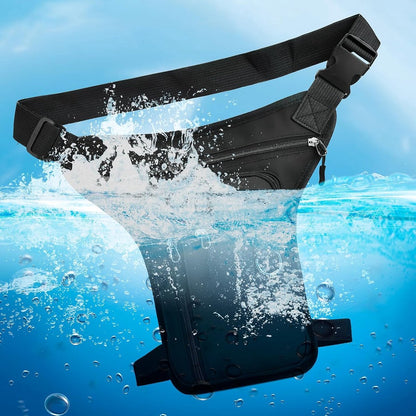 Fanny pack - men's fanny packs - women's fanny packs - Waterproof tactical leg bag - fanny pack - Multifunctional motorcycle bag for men and women - travel, camping, running, cycling - vegetable - Image 2