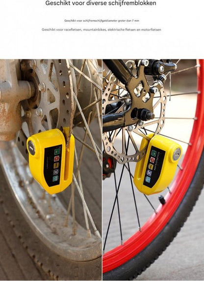 Bicycle disc brake lock - Disc brake alarm - With reminder cable - 7 mm - Motorcycle lock - Scooter lock - Disc brake lock - Blue - Image 2