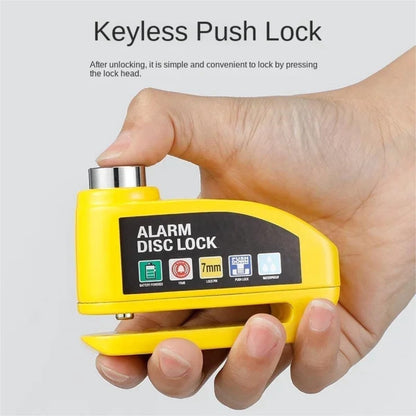 Bicycle disc brake lock - Disc brake alarm - With reminder cable - 7 mm - Motorcycle lock - Scooter lock - Disc brake lock - Blue - Image 5