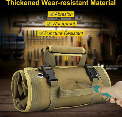 Roll-up tool bag - Tool belt - Open tool bag - with adjustable strap - Drill holder - Canvas - Roll-up pouch - Electrician's kit - Storage rack - Wrench organizer - No tool included! - Image 5