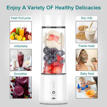 Blender - Mini Blender - Smoothie Maker - USB Rechargeable Mini Blender - Portable Blender for Milkshakes, Smoothies and Juices - Grijs - Image 3