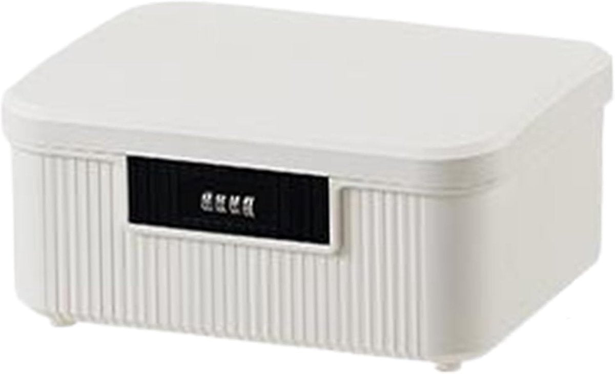 Lockable storage box - 9L lockable pillbox with double combination lock - Waterproof lockable box with combination lock - Perfect for personal belongings at home or in the office - Wit - Image 6