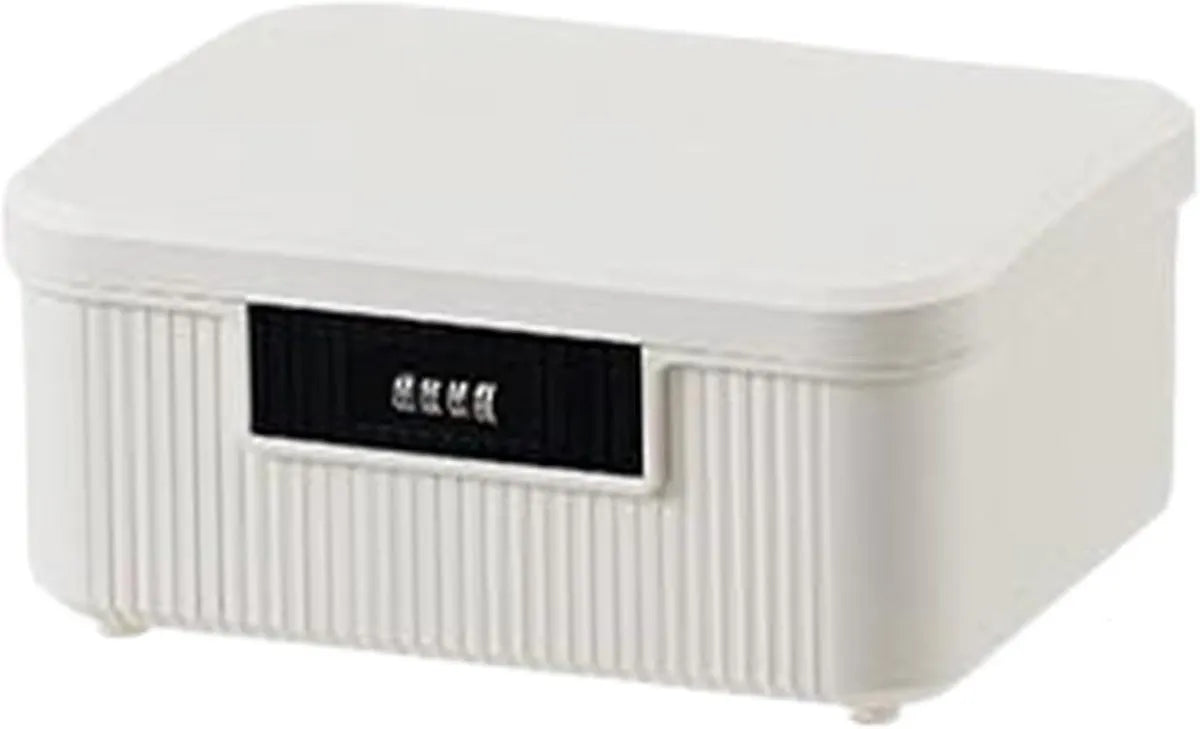 Lockable storage box - 9L lockable pillbox with double combination lock - Waterproof lockable box with combination lock - Perfect for personal belongings at home or in the office - Wit - Image 6