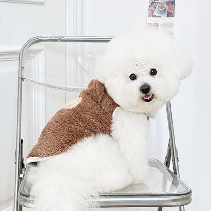 Dog Sweater - Dog Coat - Warm Winter Sweater - Warm Dog Coat - Teddy Bear - Plush Coat - Warm Clothes - Perfect for Small Dogs - Medium Dogs - Dog - Coffee - Size Medium - Size XL - Image 4