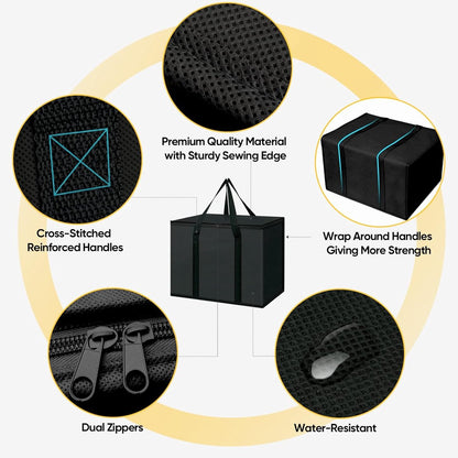 Insulated bag - Set of 2 reusable and insulated grocery bags - Insulated bag - Lunch bag - Picnic bag - Foldable insulated bag - Large, sturdy insulated bag - Image 3