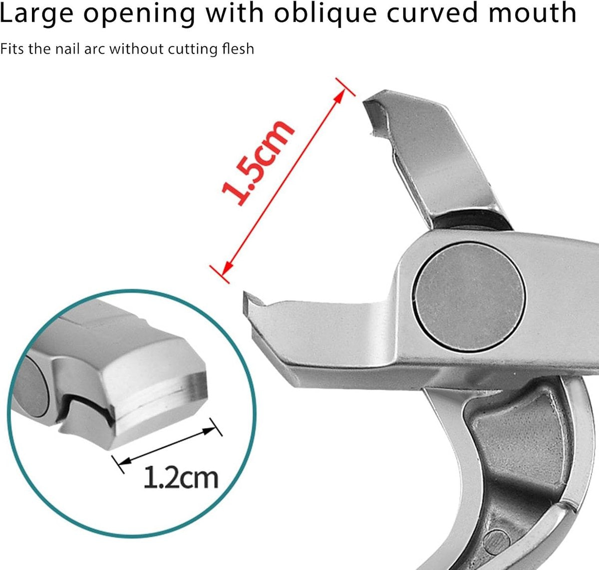 Nail Clippers - Nail Clippers for Seniors - Wide-Opening Angled Nail Clippers - Stainless Steel Nail Clippers - Premium Easy-Grip Nail Clippers - Christmas Gift - New Year's Gift - Nail Care for Seniors - Image 3