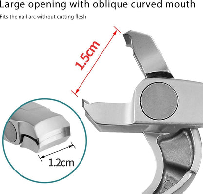Nail Clippers - Nail Clippers for Seniors - Wide-Opening Angled Nail Clippers - Stainless Steel Nail Clippers - Premium Easy-Grip Nail Clippers - Christmas Gift - New Year's Gift - Nail Care for Seniors - Image 3