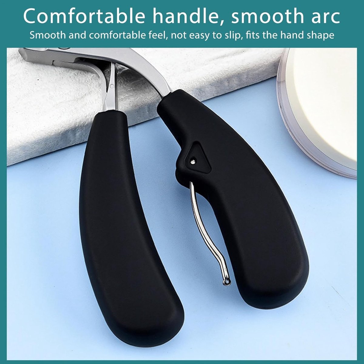 Nail Clippers - Nail Clippers for Seniors - Wide-Opening Angled Nail Clippers - Stainless Steel Nail Clippers - Premium Easy-Grip Nail Clippers - Christmas Gift - New Year's Gift - Nail Care for Seniors - Image 5
