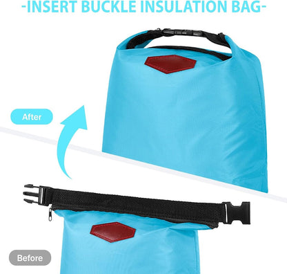 Lunch bag - Insulated bags - Lunch bag - Insulated backpack - Insulated lunch bags - Insulated lunch bag - Portable lunch bag - Picnic bag - Blue zipper - Image 4